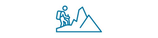 Icon of a person hiking